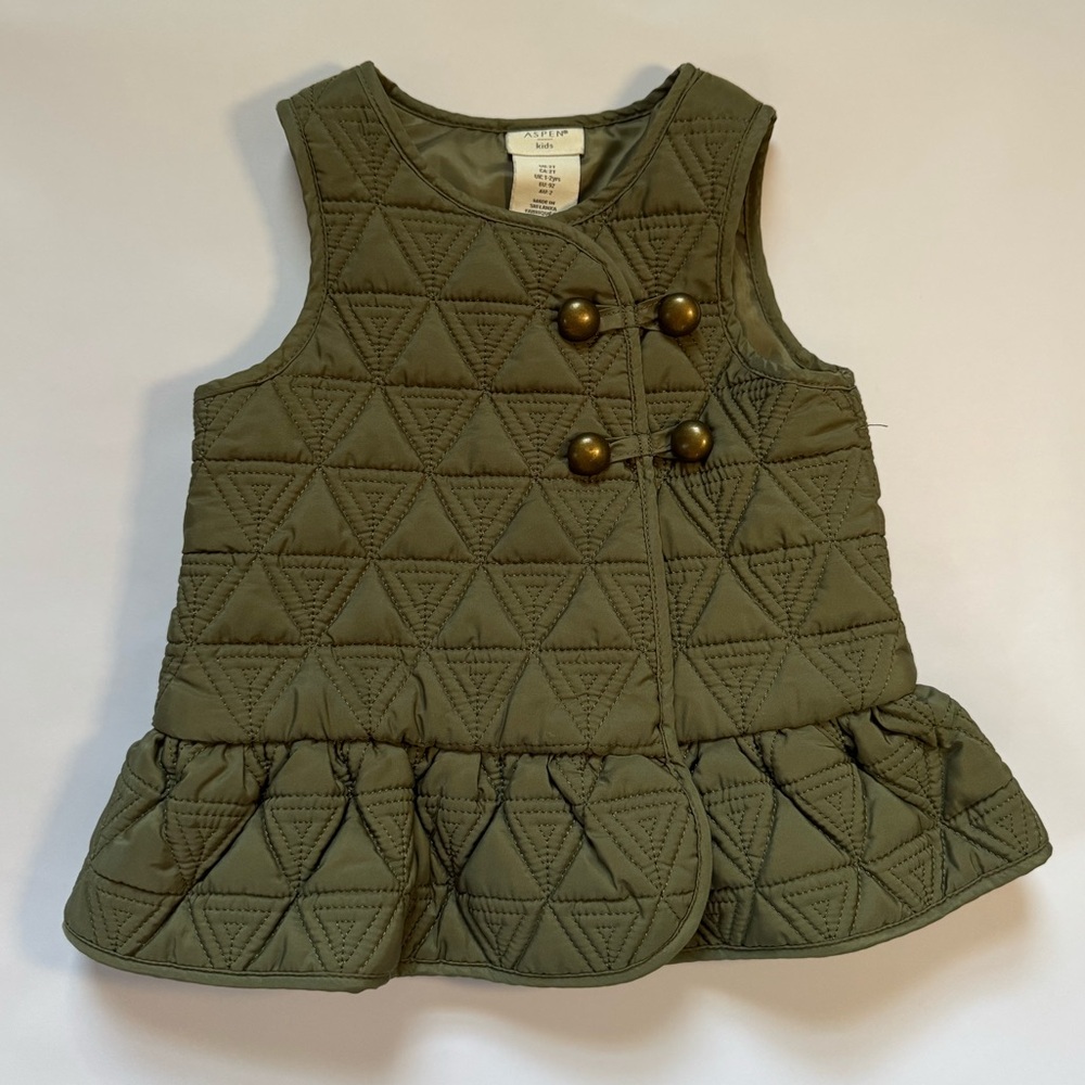 Aspen Kids Ruffle Puffer Vest